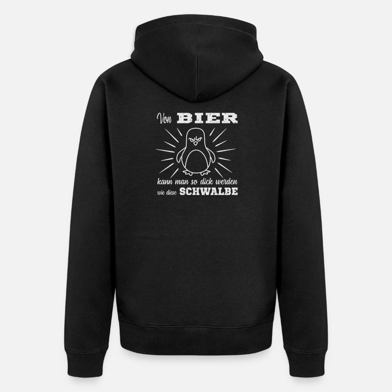 Bier Spruch - Unisex Premium Bio Zip Hoodie - Schwarz