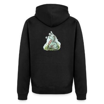 Petit Dragon Manuel - Veste à capuche bio Premium Unisexe - noir - Dos - Nico (187cm)
