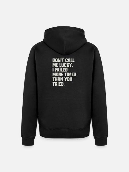 Citation Motivation Résistante - Veste à capuche bio Premium Unisexe - noir