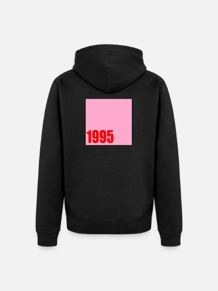 Birthday 1995 - Unisex Premium Organic Zip Hoodie - black