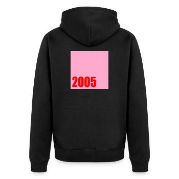 GEBURTSJAHR 2005 - Unisex Premium Bio Zip Hoodie - Schwarz - Hinten - Nico (187cm)