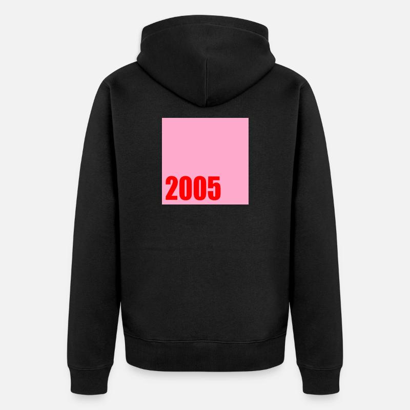 ANNÉE DE NAISSANCE 2005 Anniversaire - Veste à capuche bio Premium Unisexe - noir