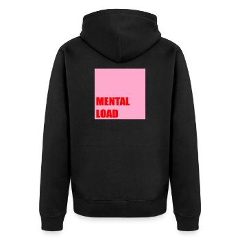 STRESS FAMILIAL CHARGE MENTALE - Veste à capuche bio Premium Unisexe - noir - Dos - Nico (187cm)
