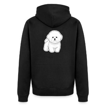 Bichon Mignon  - Veste à capuche bio Premium Unisexe - noir - Dos - Nico (187cm)