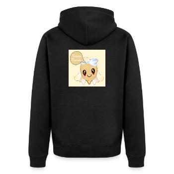 Zukünftige Kichererbsenbraut - Unisex Premium Bio Zip Hoodie - Schwarz - Hinten - Nico (187cm)