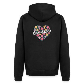 Fleuriste chuchoteur de fleurs - Veste à capuche bio Premium Unisexe - noir - Dos - Nico (187cm)