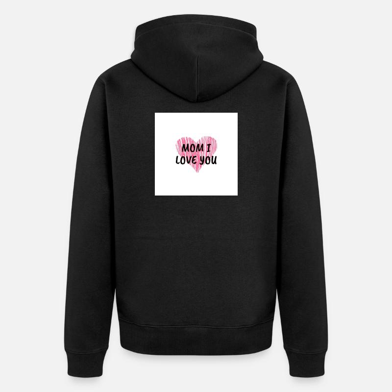 Maman, je t’aime - Veste à capuche bio Premium Unisexe - noir