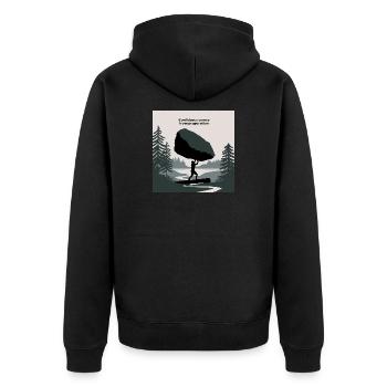 Empowered Équilibre Nature Succès Motivant - Veste à capuche bio Premium Unisexe - noir - Dos - Nico (187cm)