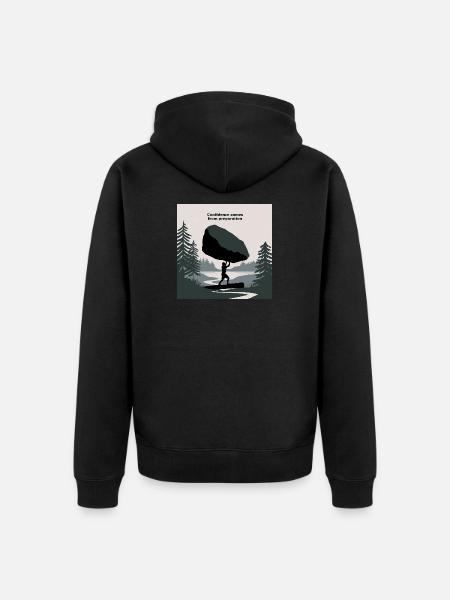 Empowered Balance Nature Success Motivational  - Unisex Premium Organic Zip Hoodie - black