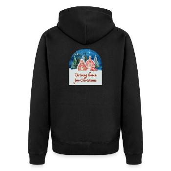 Rentrer à la maison pour Noël - Veste à capuche bio Premium Unisexe - noir - Dos - Nico (187cm)