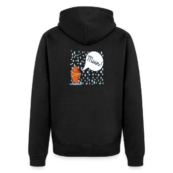MOIN FRANZBRÖTCHEN TEMPS PLUVIEUX HAMBOURG - Veste à capuche bio Premium Unisexe - noir - Dos - Nico (187cm)