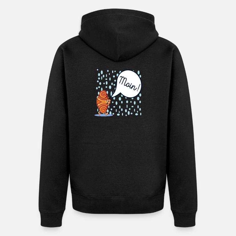 MOIN FRANZBRÖTCHEN TEMPS PLUVIEUX HAMBOURG - Veste à capuche bio Premium Unisexe - noir