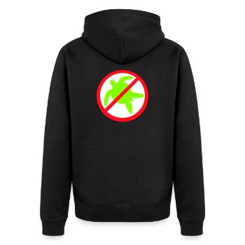 Pas de tortue d’eau Zone de bouclier interdite contre - Veste à capuche bio Premium Unisexe - noir - Dos - Nico (187cm)