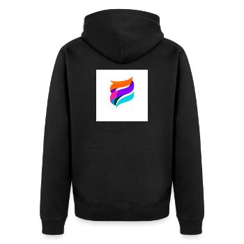 Ruban coloré forme abstrait - Veste à capuche bio Premium Unisexe - noir - Dos - Nico (187cm)