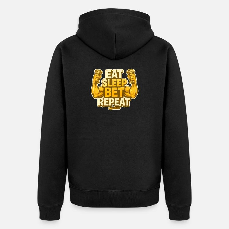 Manger dormir pari répéter - Veste à capuche bio Premium Unisexe - noir