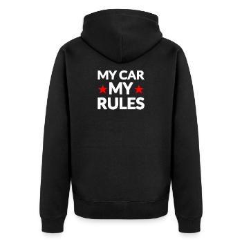 Voiture - Veste à capuche bio Premium Unisexe - noir - Dos - Nico (187cm)