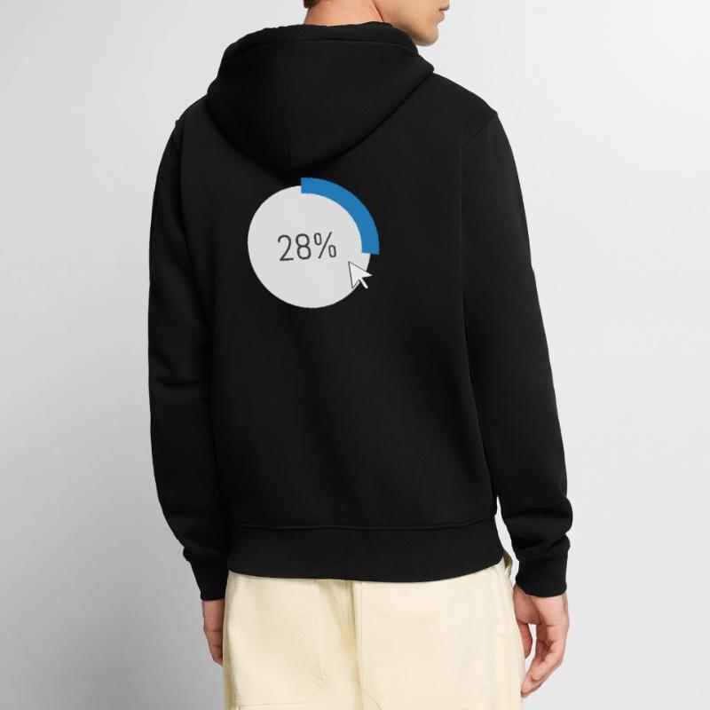 Blauer Fortschritt Ring IT Software PC Computer  Unisex Premium Bio Zip Hoodie