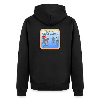 CHRISTMAS TRADITION CHRISTMAS POEMS - Unisex Premium Organic Zip Hoodie - black - Back - Nico (187cm)