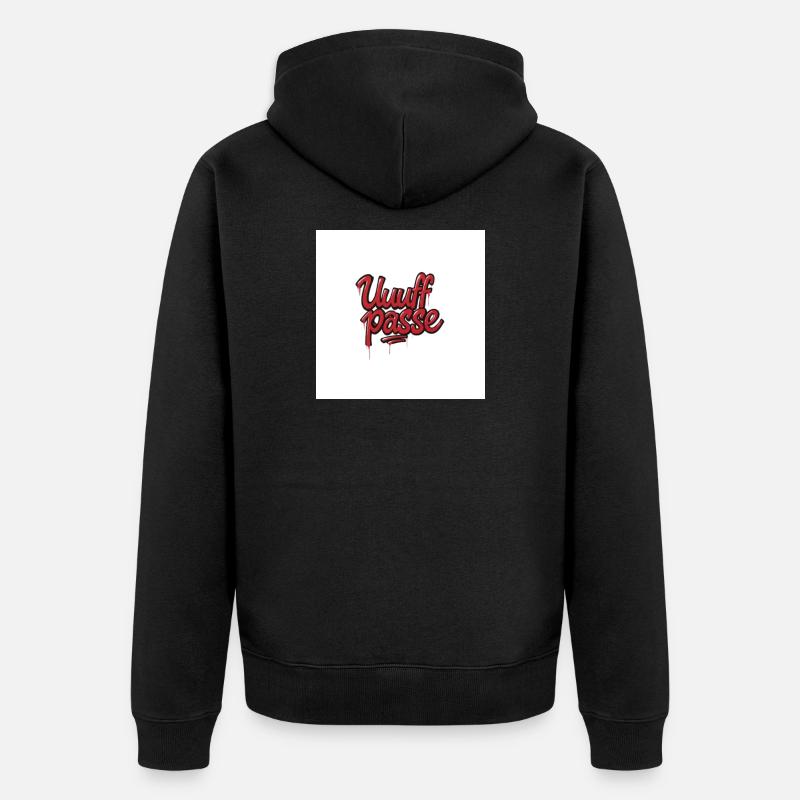 UffPasse Graffiti Lettrage - Veste à capuche bio Premium Unisexe - noir