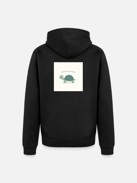 Tortue - Veste à capuche bio Premium Unisexe - noir