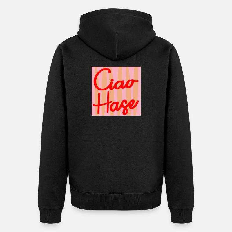 CIAO HAR SELVVERD - Premium økologisk unisex-hettejakke - svart