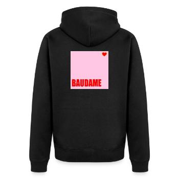 MAÎTRE D’OUVRAGE BAUDAME HAUSBAU HERZ - Veste à capuche bio Premium Unisexe - noir - Dos - Nico (187cm)