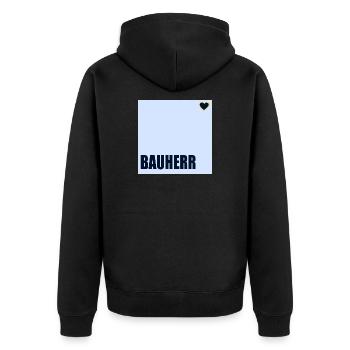 CONSTRUCTEUR DE MAISONS HERZ - Veste à capuche bio Premium Unisexe - noir - Dos - Nico (187cm)