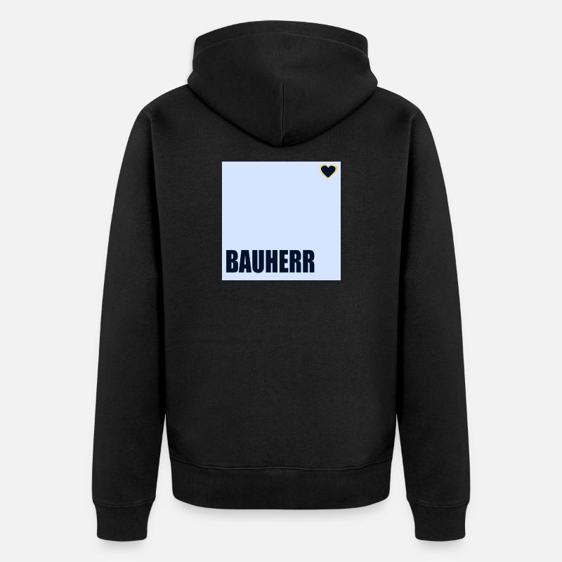 CONSTRUCTEUR DE MAISONS HERZ - Veste à capuche bio Premium Unisexe - noir