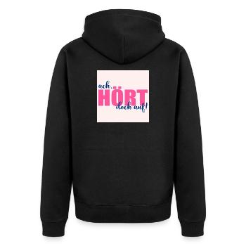 ARRÊTEZ DE DIRE - Veste à capuche bio Premium Unisexe - noir - Dos - Nico (187cm)