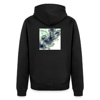 Smokey - Unisex Premium Organic Zip Hoodie - black - Back - Nico (187cm)