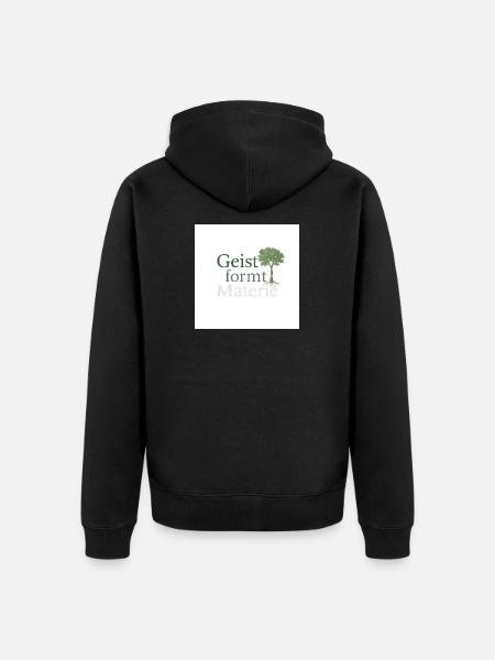Geist formt Materie Baum - Unisex Premium Bio Zip Hoodie - Schwarz