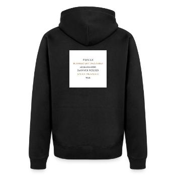 Pudding with a fork - Unisex Premium Organic Zip Hoodie - black - Back - Nico (187cm)