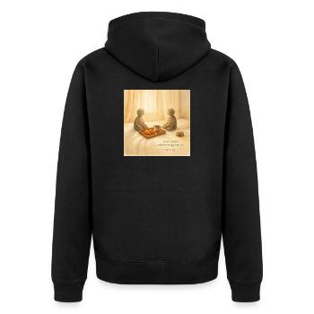 Plateau de petit-déjeuner Morning Peace - Veste à capuche bio Premium Unisexe - noir - Dos - Nico (187cm)
