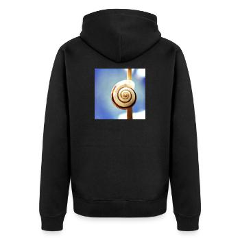 Snail-shell - Unisex Premium Organic Zip Hoodie - black - Back - Nico (187cm)