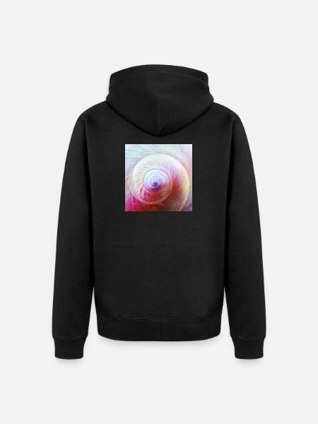 Spiral bowl - Unisex Premium Organic Zip Hoodie - black