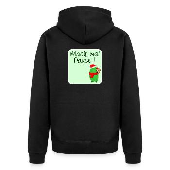 CHRISTMAS BREAK PICKLE SANTA CLAUS - Unisex Premium Organic Zip Hoodie - black - Back - Nico (187cm)