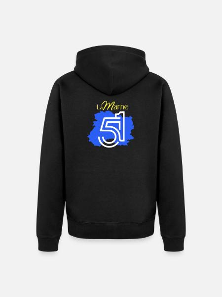 The Marne 51 - Unisex Premium Organic Zip Hoodie - black