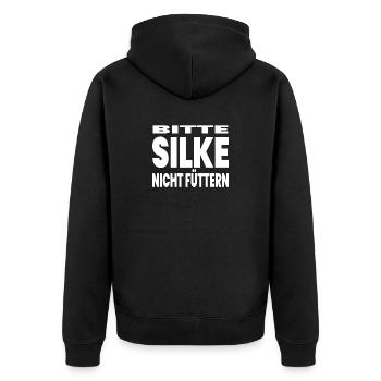Soie - Veste à capuche bio Premium Unisexe - noir - Dos - Nico (187cm)