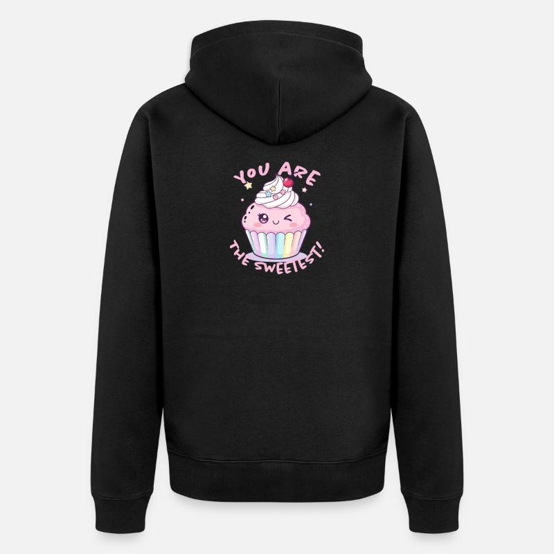 Tu es le cupcake le plus mignon - Veste à capuche bio Premium Unisexe - noir