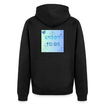 Braut To Be Farbverlauf Muster - Unisex Premium Bio Zip Hoodie - Schwarz - Hinten - Nico (187cm)