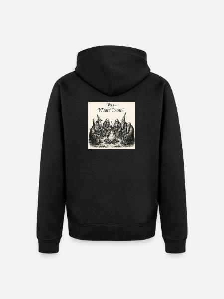 Wicca Wizard Council - Unisex Premium Organic Zip Hoodie - black