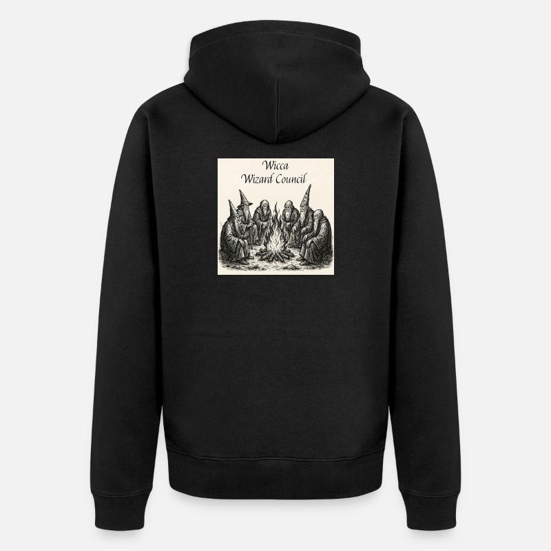 Wicca Wizard Rat - Unisex Premium Bio Zip Hoodie - Schwarz
