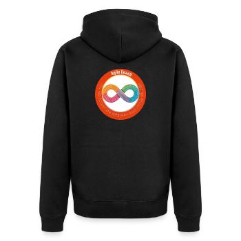 Do Scrum - Unisex Premium Bio Zip Hoodie - Schwarz - Hinten - Nico (187cm)
