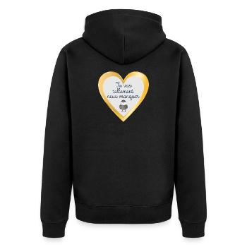 Adieu Équipe - Veste à capuche bio Premium Unisexe - noir - Dos - Nico (187cm)