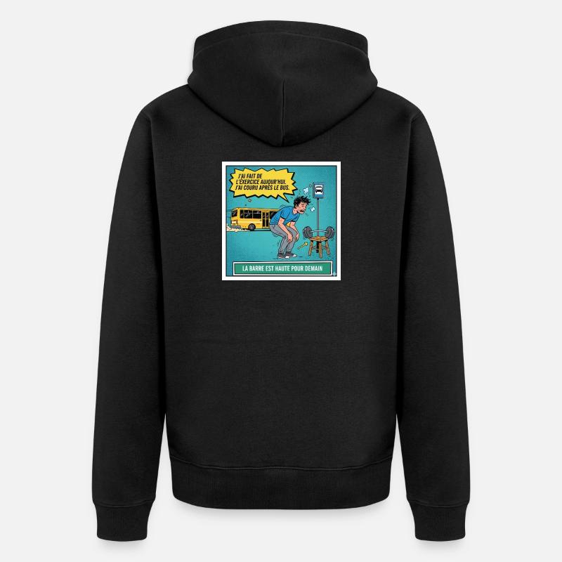 Barre haute pour demain - Veste à capuche bio Premium Unisexe - noir