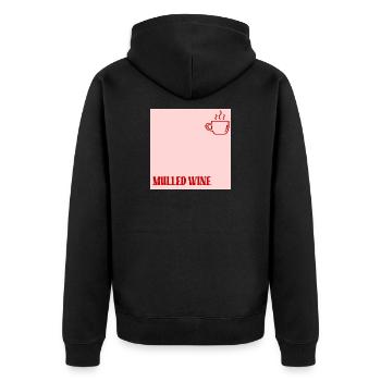 Chope à vin chaud - Veste à capuche bio Premium Unisexe - noir - Dos - Nico (187cm)