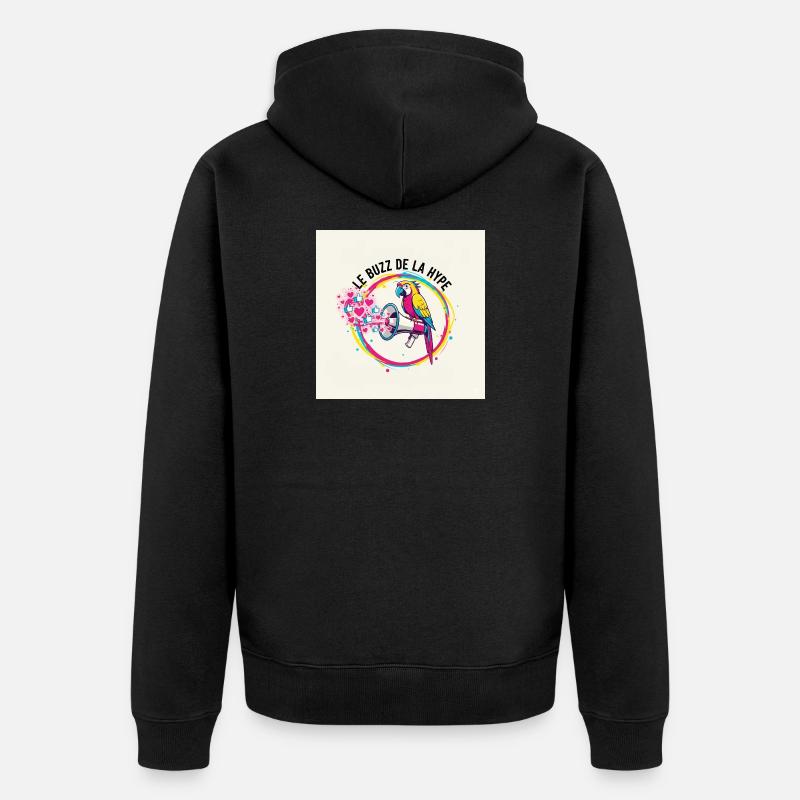 Perroquet Buzz  - Veste à capuche bio Premium Unisexe - noir