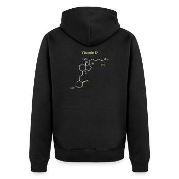 Structure Vitamine D - Veste à capuche bio Premium Unisexe - noir - Dos - Nico (187cm)