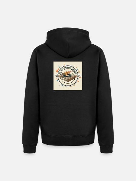 The Time Treadmill: Hamster DJ - Unisex Premium Organic Zip Hoodie - black