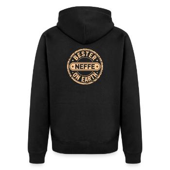 Best nephew - Unisex Premium Organic Zip Hoodie - black - Back - Nico (187cm)